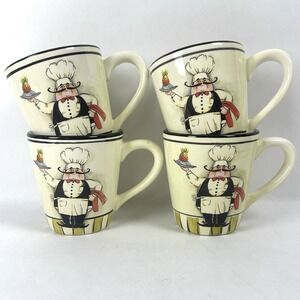 Vintage HD Design Le Chef Mugs Set of 4